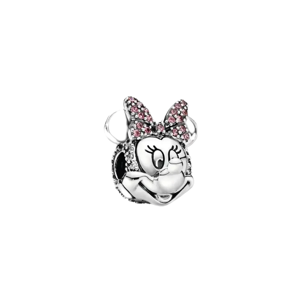 Pandora Disney Minnie Silver Clip with Clear Fancy Pin