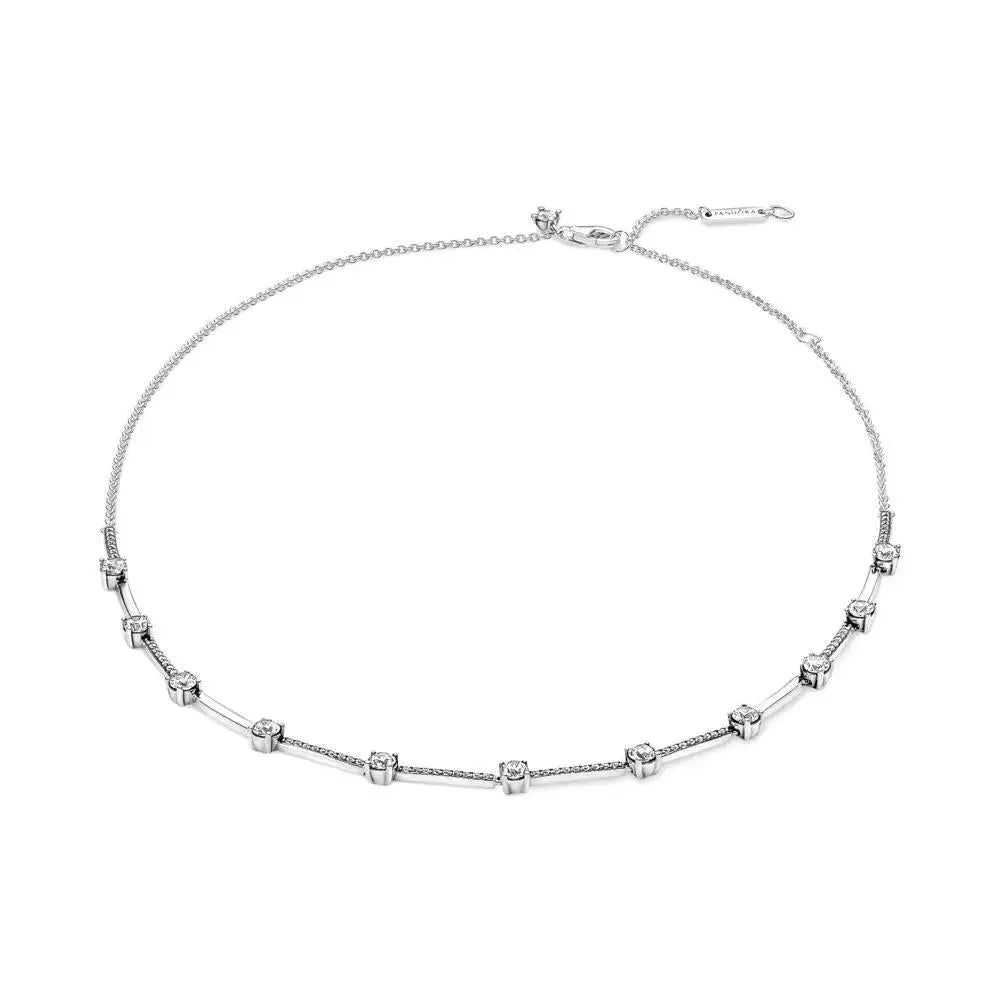 Pandora SS CZ Clear Cubic Zirconia Collier Necklace, 45cm