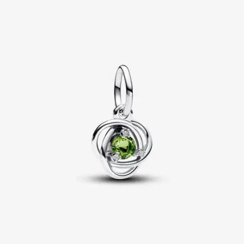 Pandora Sterling Silver Dangle with Spring Green Crystal