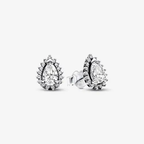 Pandora Sterling Silver Stud Earrings with Cubic Zirconia