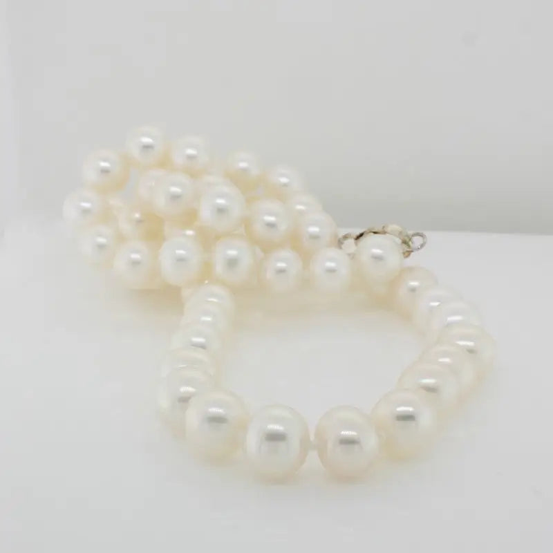 Pearl Necklace Sterling Silver 7mm Ball Clasp Fresh Water 60cm