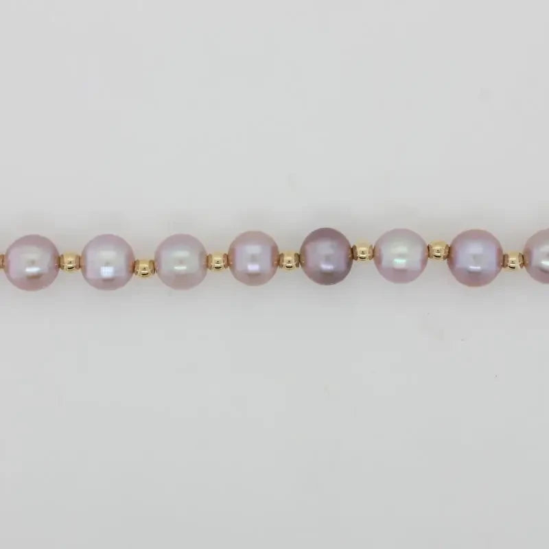 Pink Freshwater Pearl 7.00mm to 7.50mm 45cm Necklace - 14ct