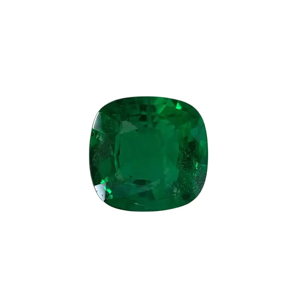 Emerald Cushion Cut 6.6x6.4mm 1.06ct Mid Green SEASPRAY