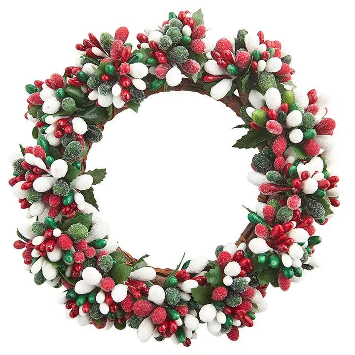 RAZ North Pole Friends - 16.5cm/6.5" Beaded Berry Candle Ring