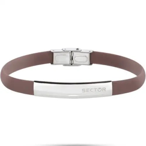 ’Sector’ Basic Soft - Brown Rubber ID Bracelet SEASPRAY