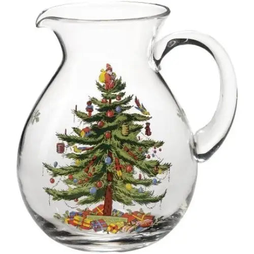 Spode Christmas Tree Glass Pitcher SEASPRAY VALUATIONS &