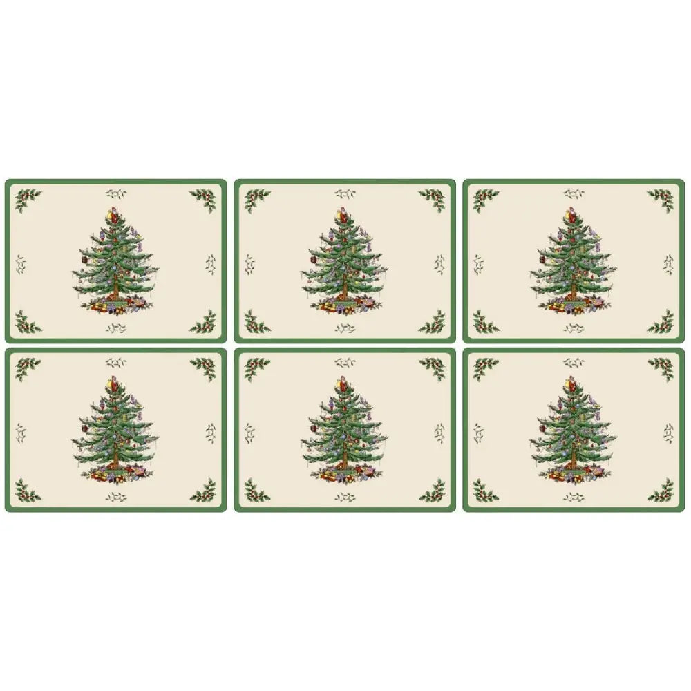 Spode Christmas Tree Placemats (Set Of 6) SEASPRAY