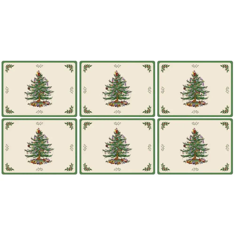 Spode Christmas Tree Placemats (Set Of 6) SEASPRAY