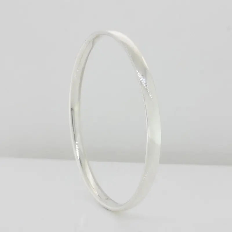 SS 4mm x 45mm Solid Half Round Bangle