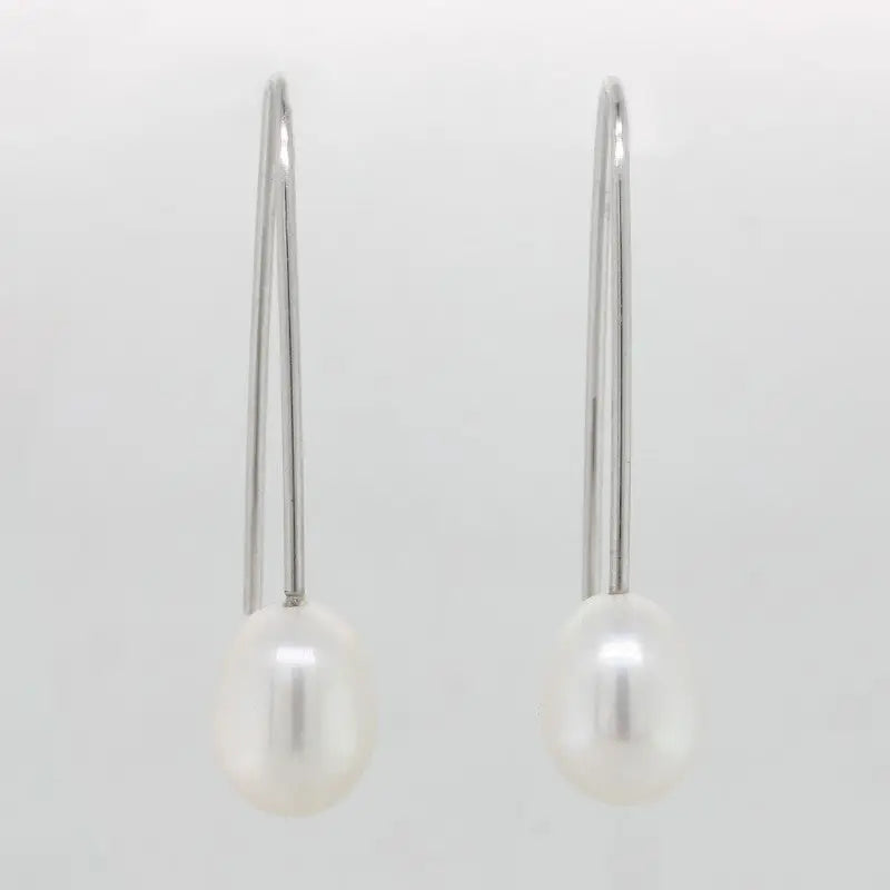 SS FWP White Drop Earrings