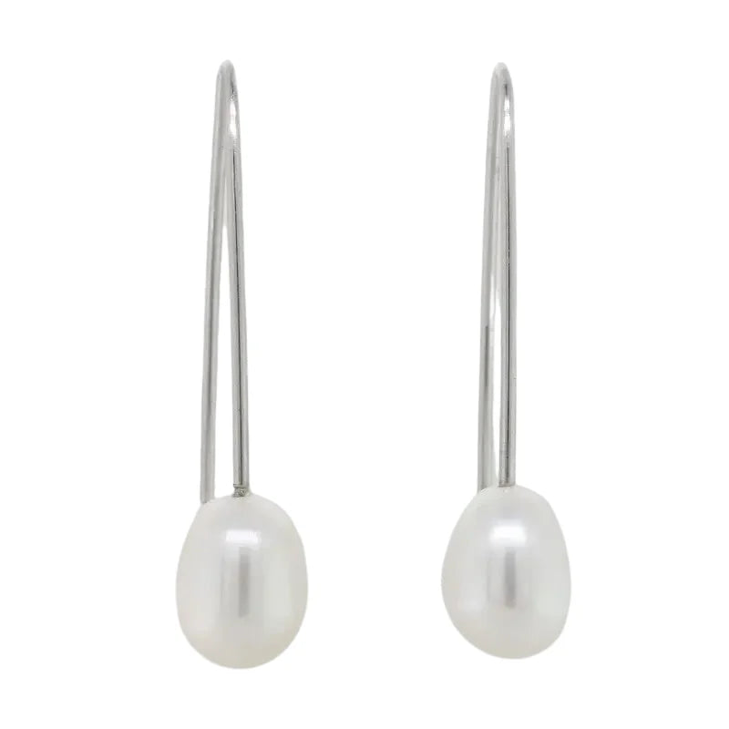 SS FWP White Drop Earrings SEASPRAY VALUATIONS & FINE