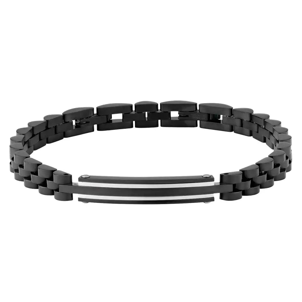 Stainless Steel Black Bracelet, 21cm 