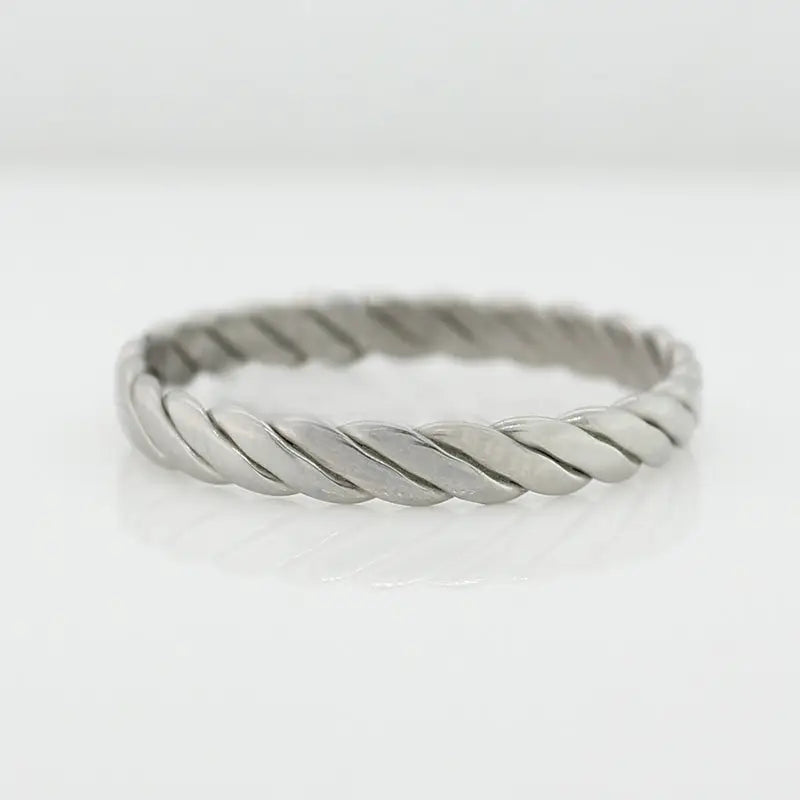 Stainless Steel Wire Twist Pattern Ring