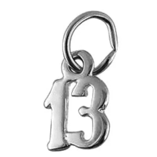 Sterling Silver '13' Charm