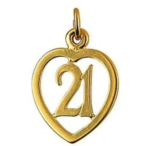 Sterling Silver "21" In Heart Pendant