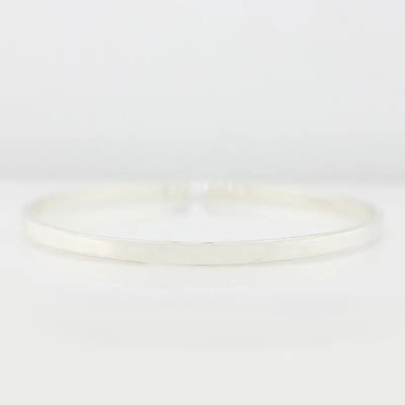 Sterling Silver 3mm Flat Bangle 50mm I.Diameter