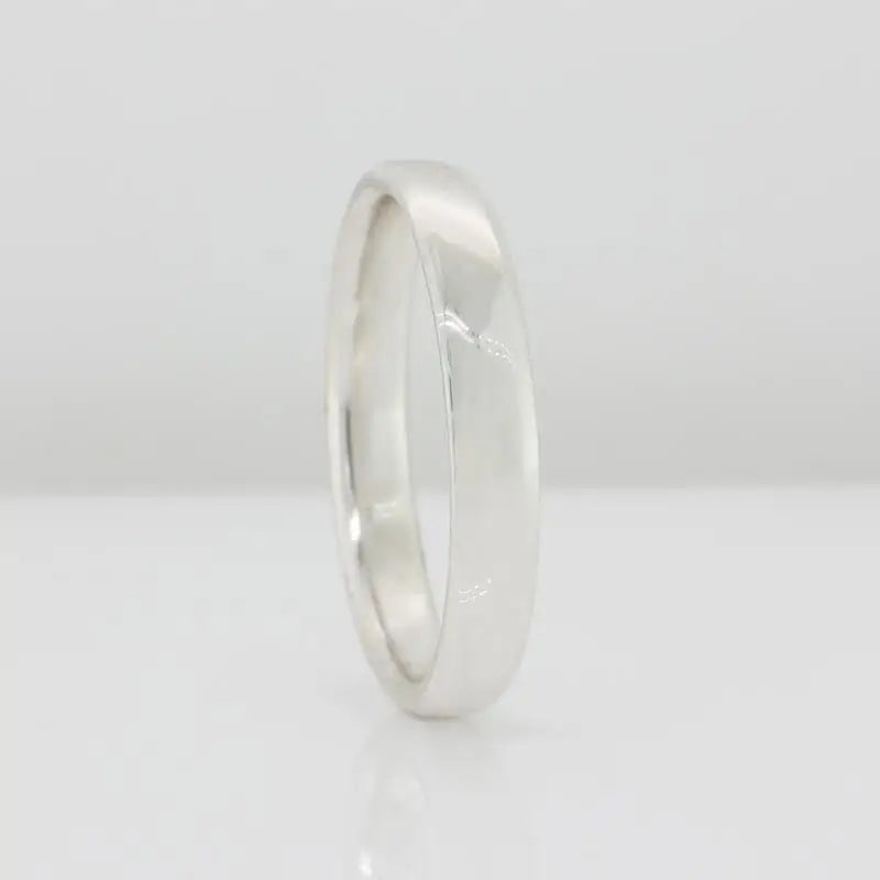 Sterling Silver 3mm Wide Low Round Profile Comfort Curve Ring Size O