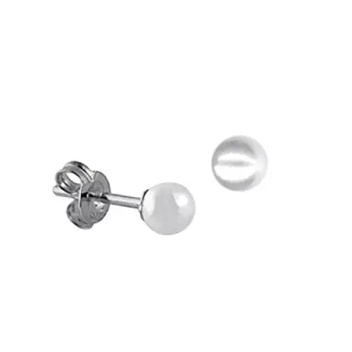 Sterling Silver 4mm Freshwater Pearl Stud Earrings