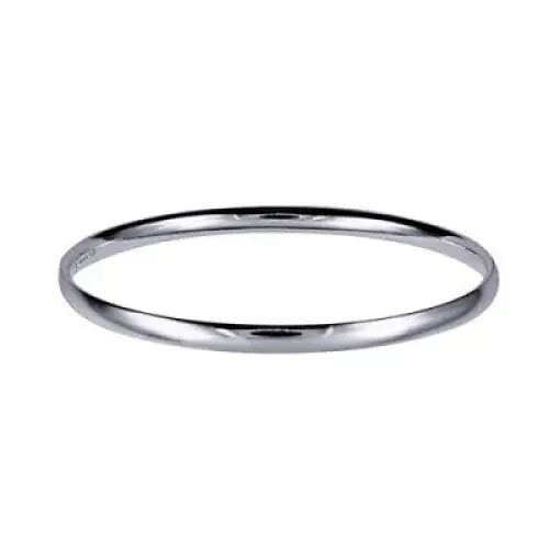 Sterling Silver 4mm Wide 64mm Internal Diameter Round Solid Comfort Fit Bangle