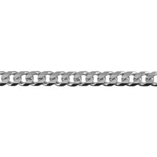 Sterling Silver 55cm Bevelled Diamond Cut Curb Chain