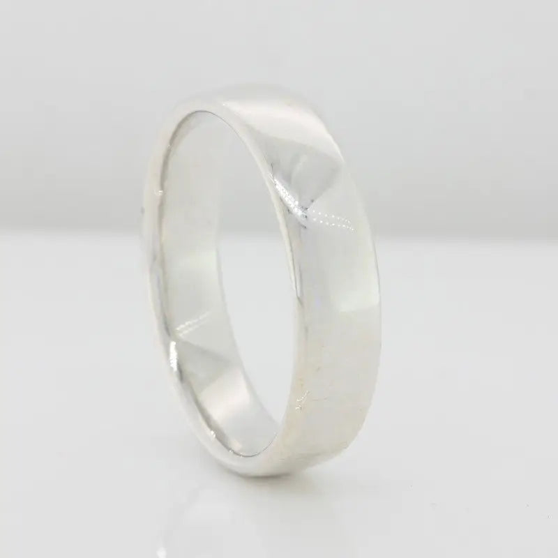 Sterling Silver 5mm Wide Low Round Profile Comfort Curve Gents Ring Size T