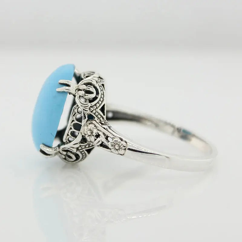 Sterling Silver Antique Turquoise Ring