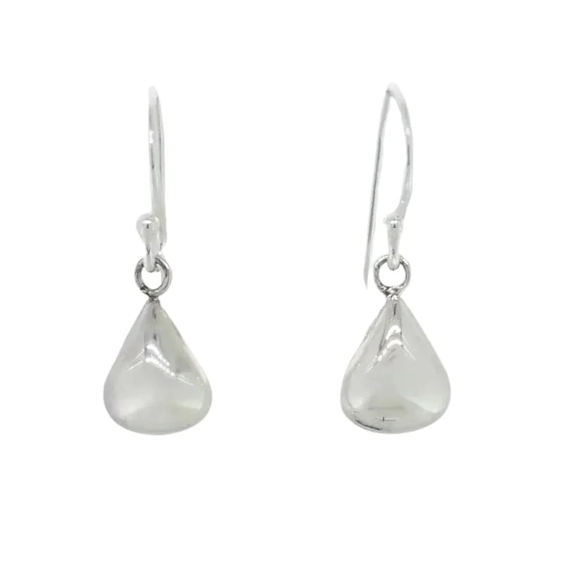 Sterling Silver Articulated Puffed Tear Drop 13mm x 7mm