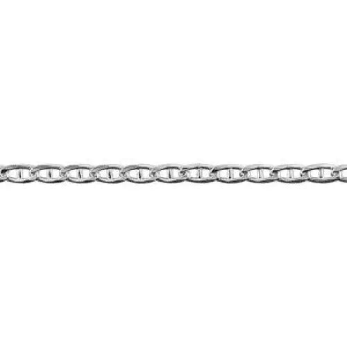 Sterling Silver Bevelled Anchor Diamond Cut Chain - 45cm