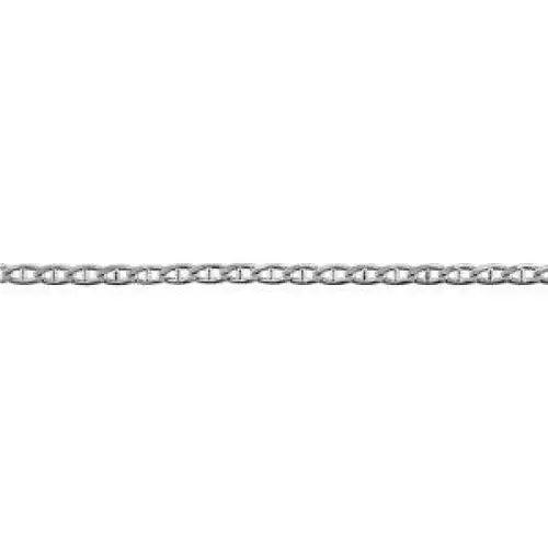Sterling Silver Bevelled Anchor Diamond Cut Chain 45cm