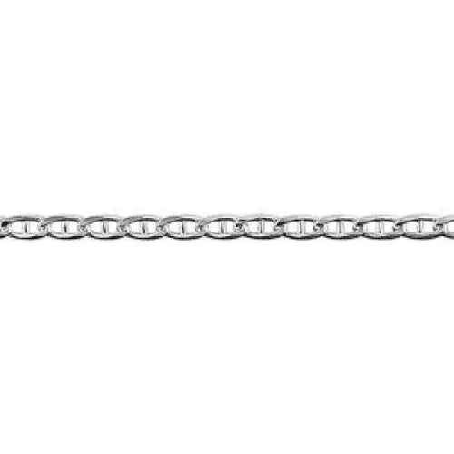 Sterling Silver Bevelled Anchor Diamond Cut Chain - 45cm