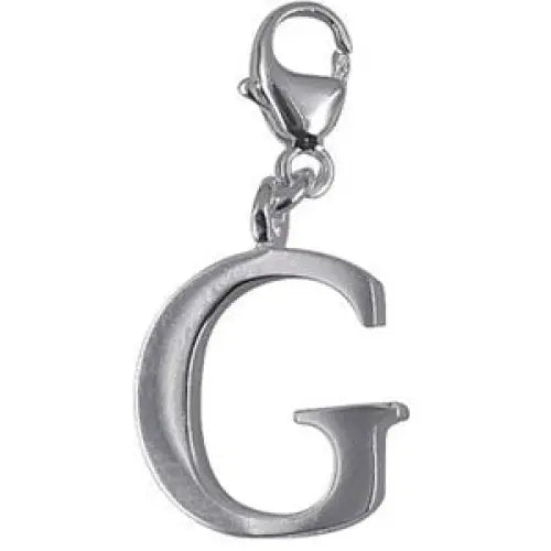 Sterling Silver Block Initial "G" Charm