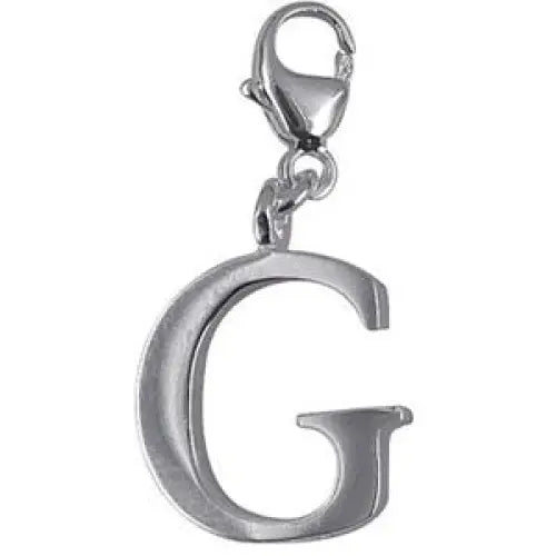Sterling Silver Block Initial G Charm SEASPRAY VALUATIONS &
