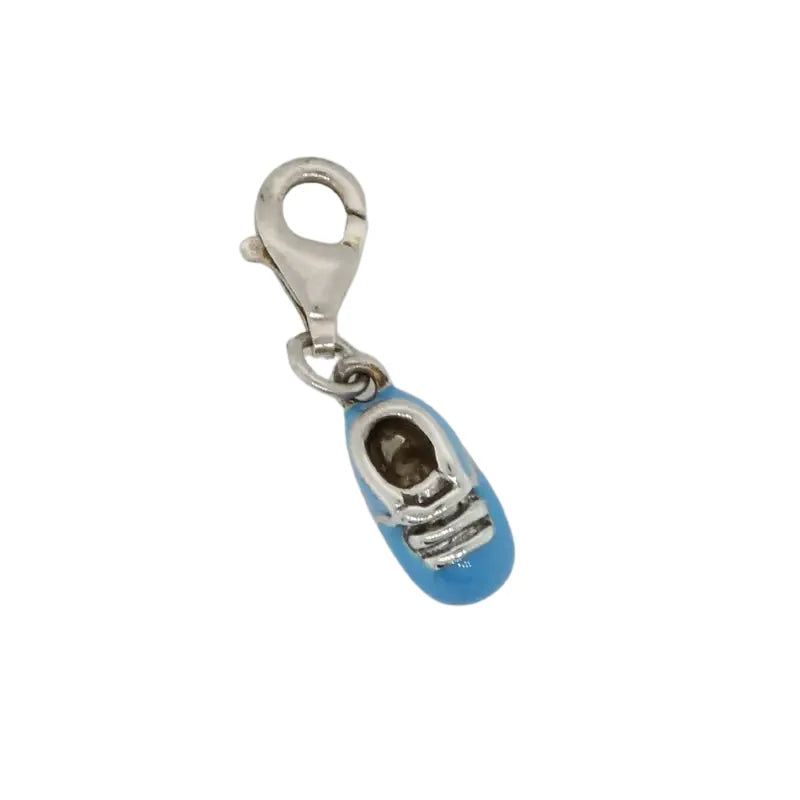 Sterling Silver Blue Baby Bootie Charm SEASPRAY VALUATIONS &