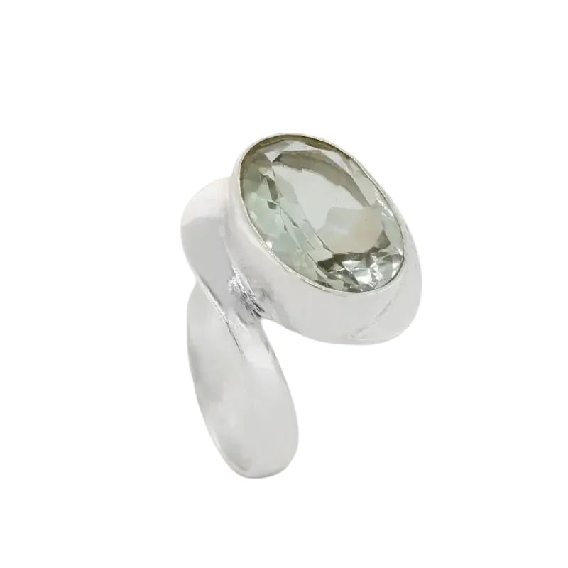 Sterling Silver Cabochon Oval Shape 14mm x 10mm Green