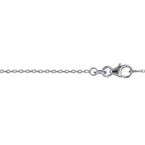 Sterling Silver Diamond Cut Cable Chain 40cm with 5cm