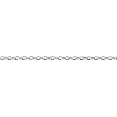 Sterling Silver Diamond Cut Cable Chain - 45cm