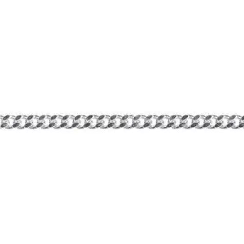 Sterling Silver Diamond Cut Curb Chain 50cm (4.20mm width)