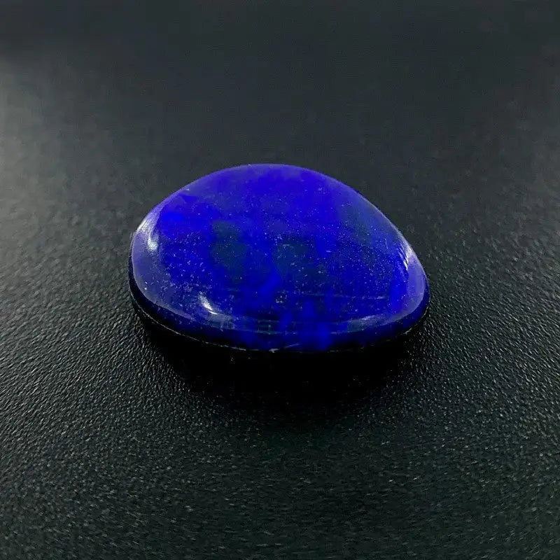 Sterling Silver Handmade Pear Opal Doublet Blue Black Ring