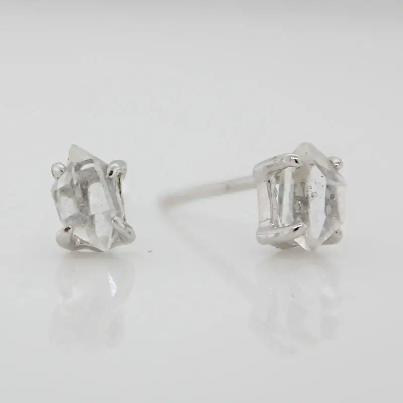 Sterling Silver Herkimer Diamond Stud Earrings