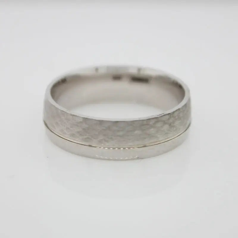Sterling Silver 'Hombre' Matte/Polished Ring, Size Y, 7mm Wide