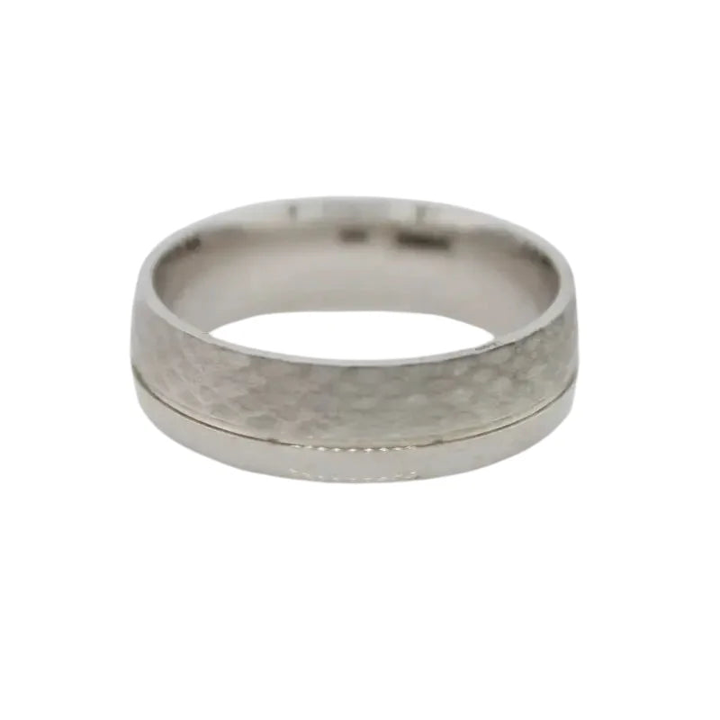 Sterling Silver ’Hombre’ Matte/Polished Ring Size Y 7mm Wide