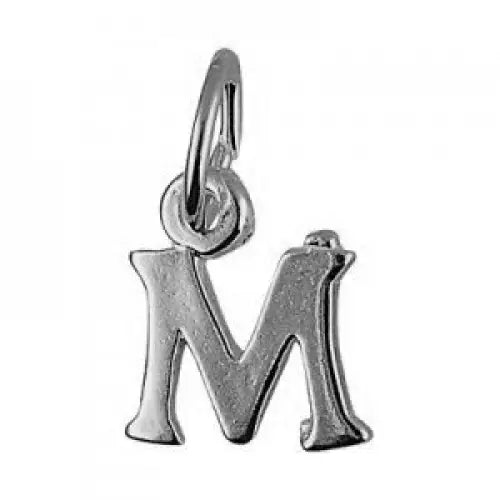 Sterling Silver Initial M Charm / Pendant