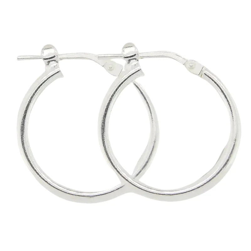 Sterling Silver Italian Hoop Earrings 2 SEASPRAY VALUATIONS