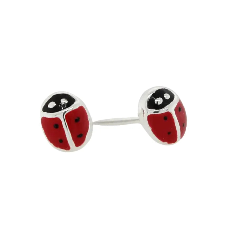 Sterling Silver Ladybird Stud Earrings SEASPRAY VALUATIONS &