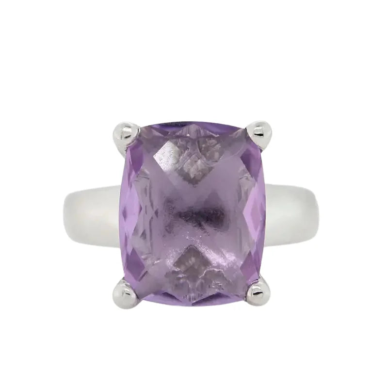 Sterling Silver Large Amethyst Ring P SEASPRAY VALUATIONS &