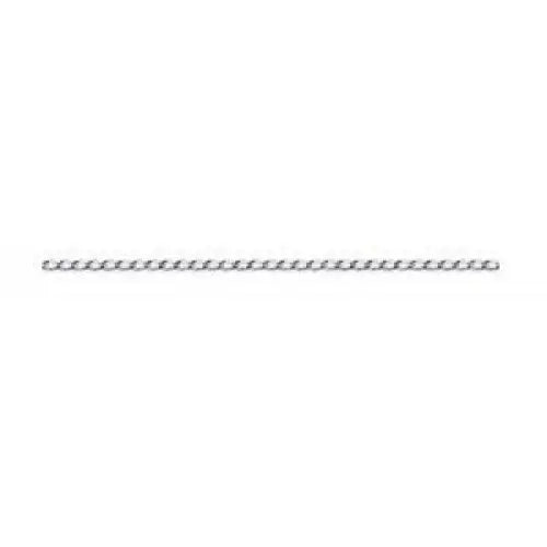 Sterling Silver Long Link Curb Diamond Cut Chain, 50cm