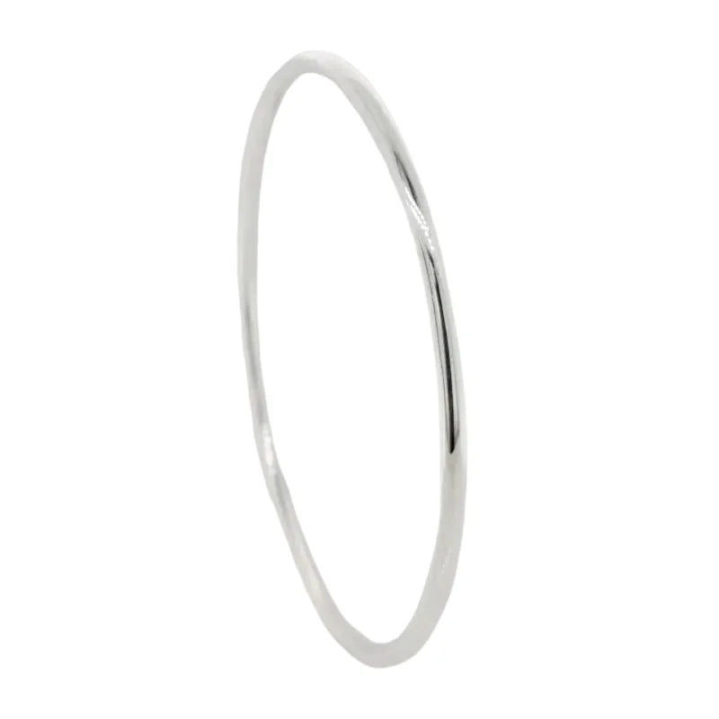Sterling Silver Low Round Bangle 67mm 3mm Wide SEASPRAY