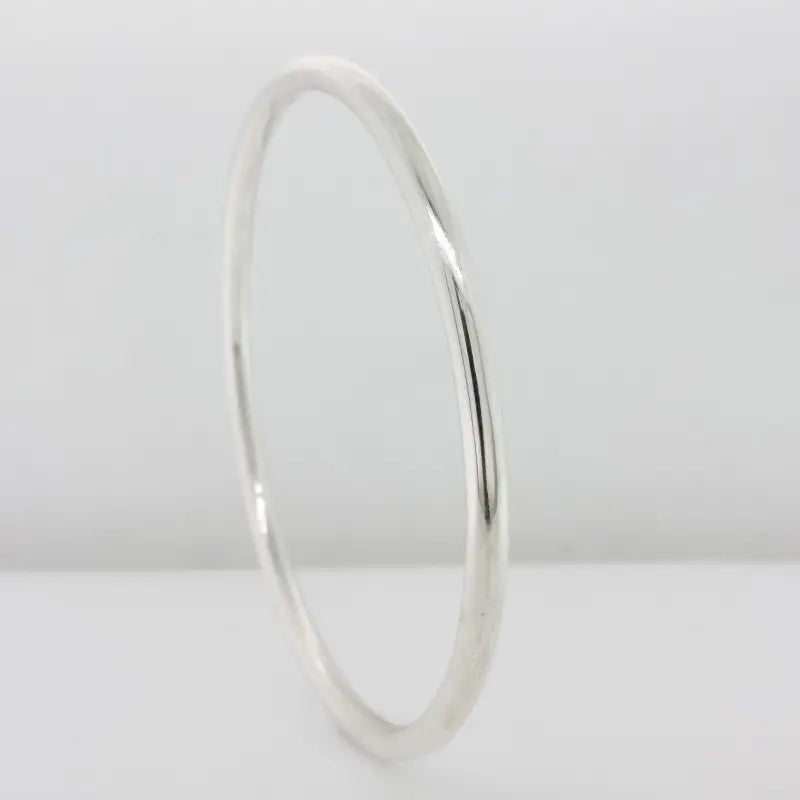 Sterling Silver Low Round Bangle 70mm 3mm Wide