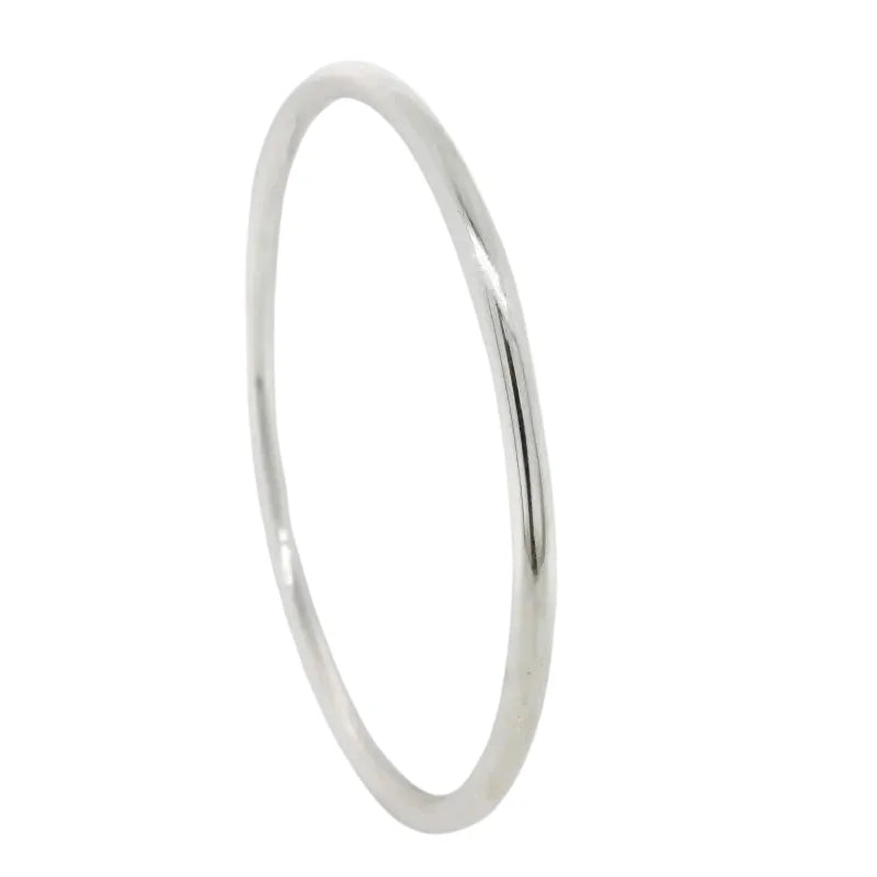 Sterling Silver Low Round Bangle 70mm 3mm Wide SEASPRAY