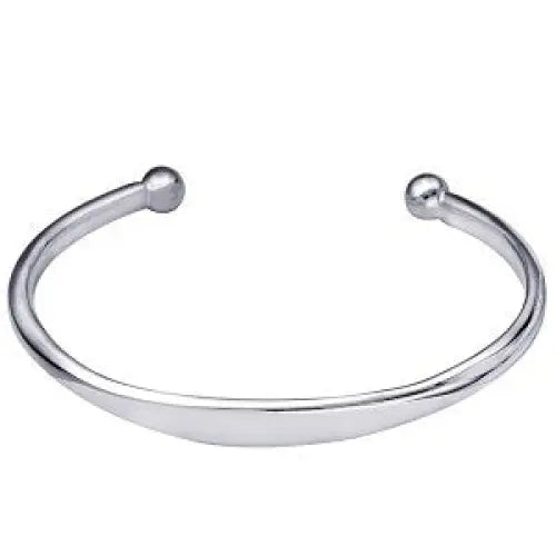 Sterling Silver Men’s Surf Bangle with ID Plate SEASPRAY